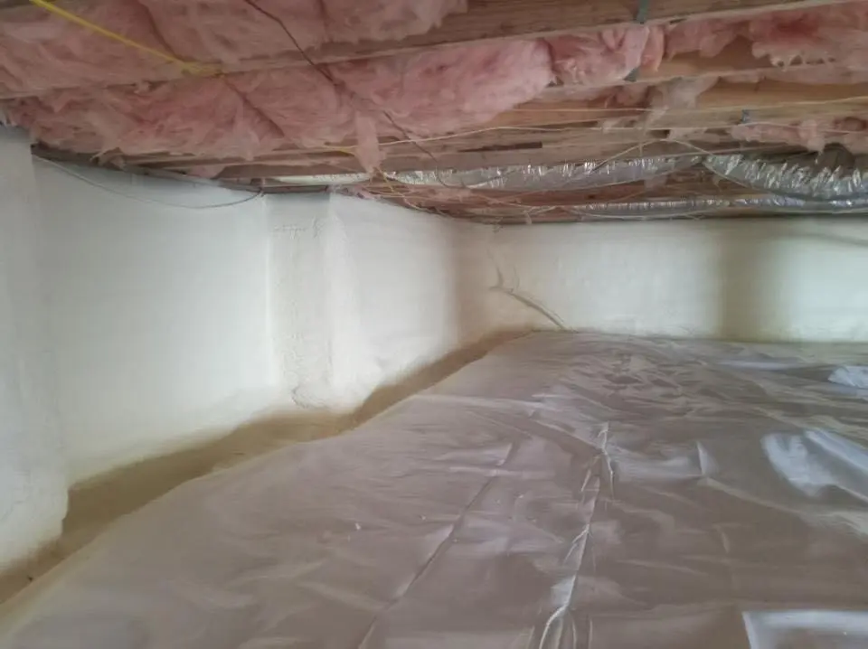 Crawl space encapsulation with closed-cell spray foam for Spray Foam Roofing in Fitchburg